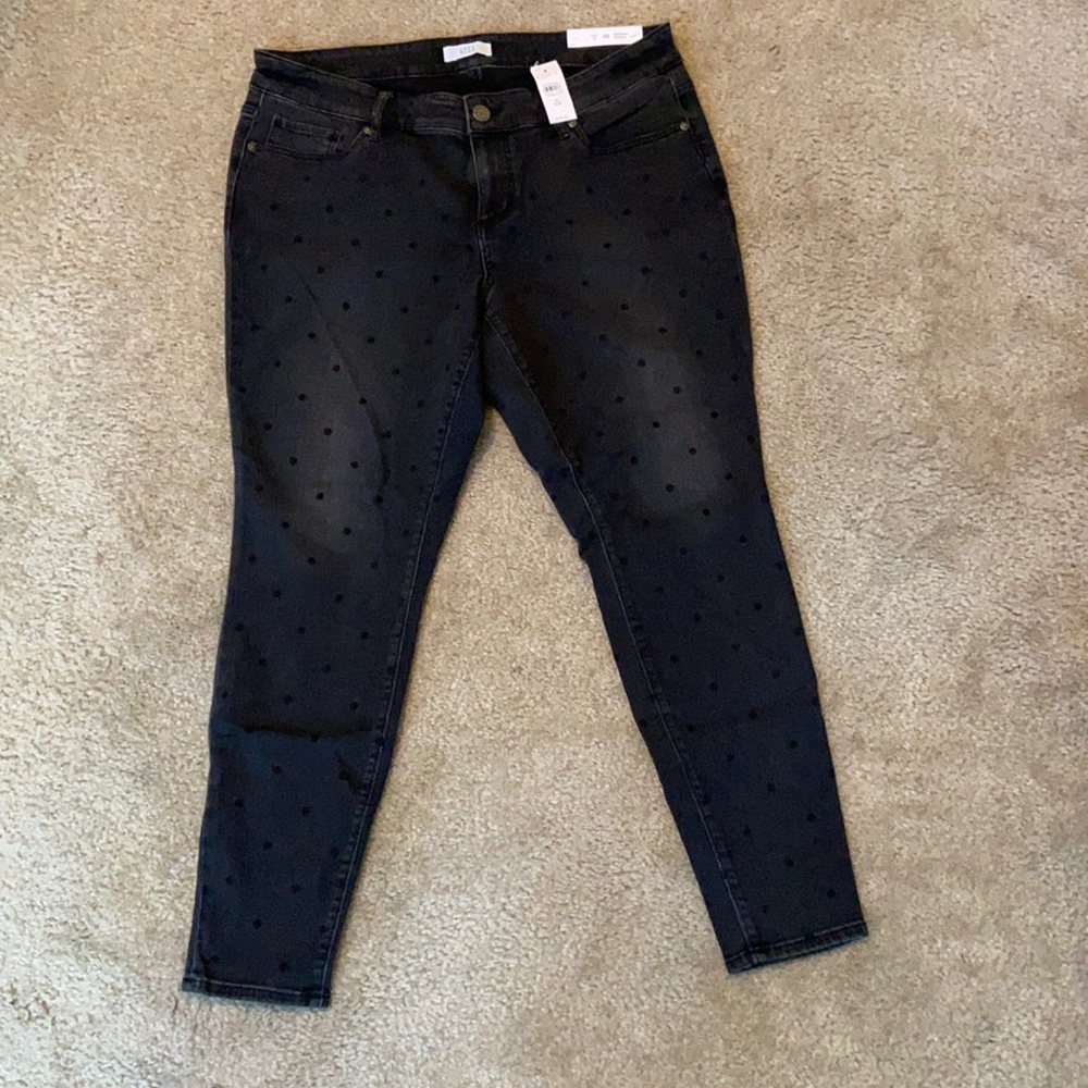Black Polka Dot Skinny Jeans